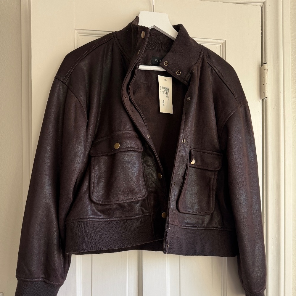 Evereve Aviator Brown Jacket NWT